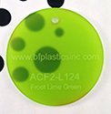 BF Cast Acrylic 1/8" Lime Green Frost (2-sided)